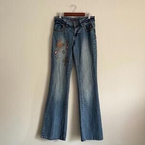 ✨SOLD✨ AB Jeans Studded Blue Denim Flare Jeans